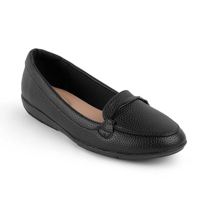Rujer Black Women's Vegan-Friendly Loafers Tresmode