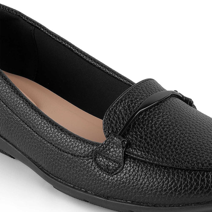Rujer Black Women's Casual Loafers Tresmode