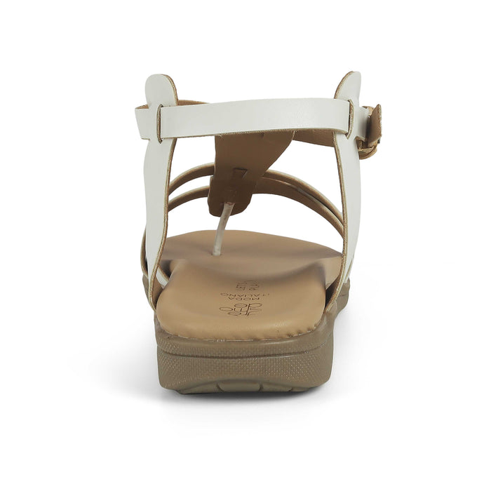 Women's White Platform Flats Tresmode