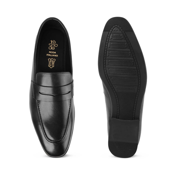 Men's Trendy Leather Penny Loafers Tresmode