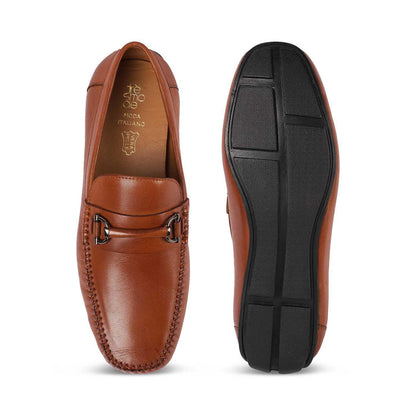 Salvo Tan Men's Super Comfortable Driving Loafers Tresmode