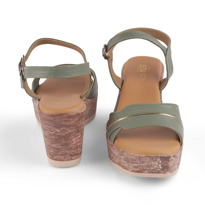 Sanet Green Women's Fashion-forward Wedge Sandals Tresmode