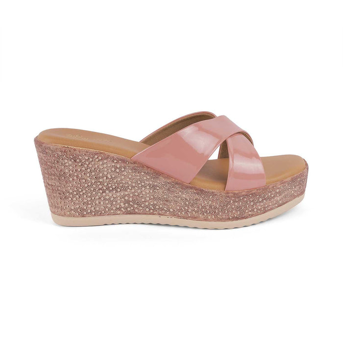 Sansy Pink Women's Wedge Sandals Tresmode