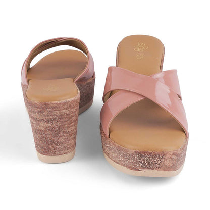 Sansy Pink Women's Vegan-Friendly Wedge Sandals Tresmode