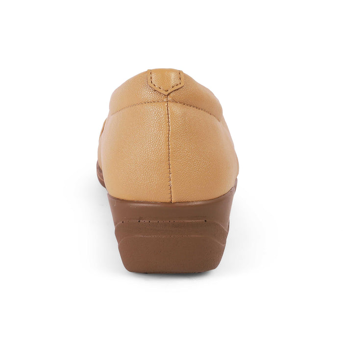 Sanz Camel Women's TPR Sole Wedge Ballerinas Tresmode