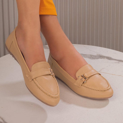 Sativa Beige Women's Loafers Tresmode