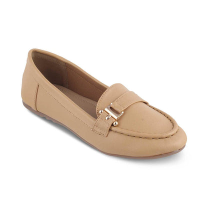 Sativa Beige Women's TPR Sole Loafers Tresmode