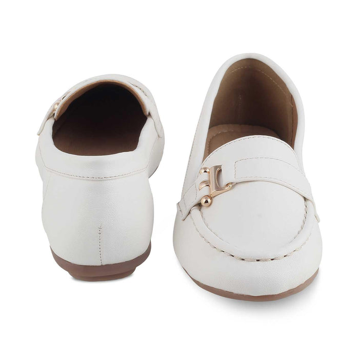 Sativa White Women's Comfortable Loafers Tresmode
