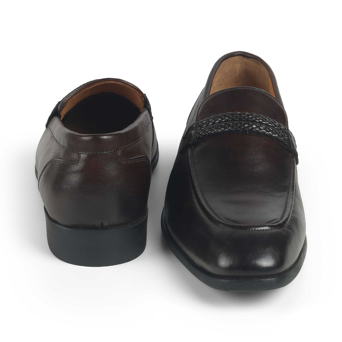 Men's Almond Toe-shape Leather Loafers Tresmode