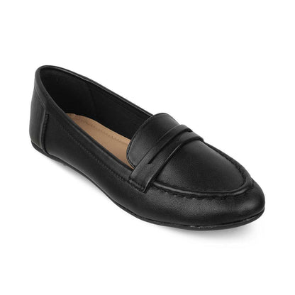 Snappy Black Women's Vegan-Friendly Loafers Tresmode