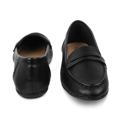 Snappy Black Women's Casual Loafers Tresmode