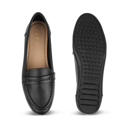 Snappy Black Women's Casual Loafers Tresmode