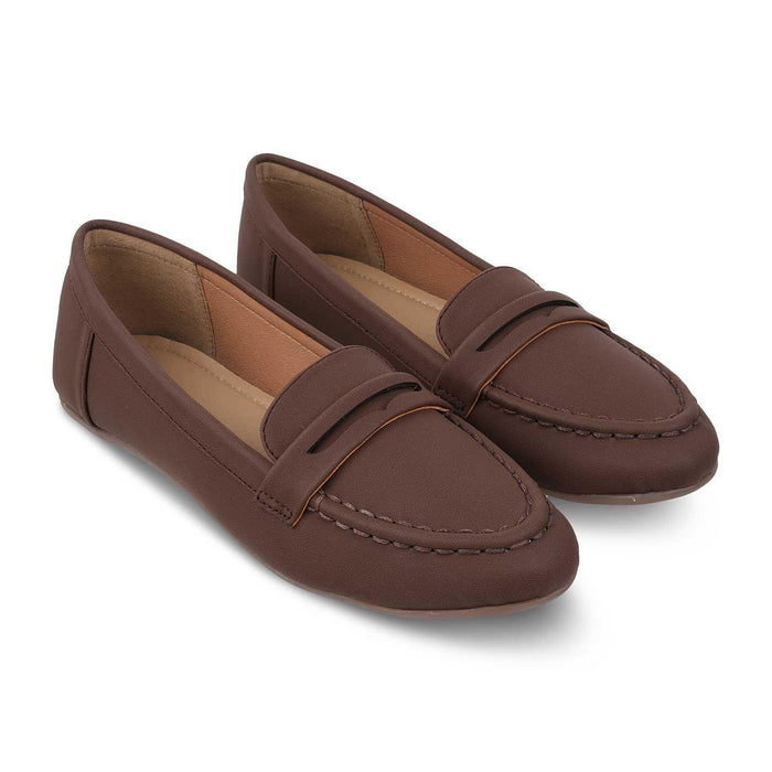 Snappy Brown Women's Everyday Wear Loafers Tresmode