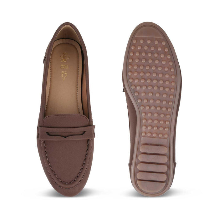 Snappy Brown Women's Casual Loafers Tresmode