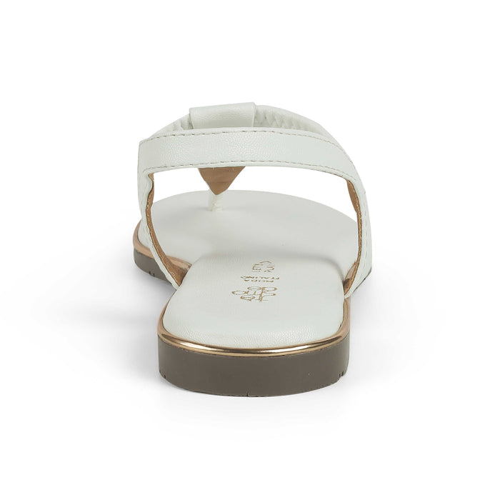 Women's White Flats Tresmode