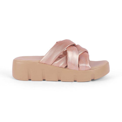 Stroco Champagne Women's Chunky Sole Wedges Tresmode
