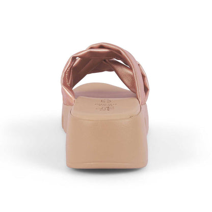 Stroco Champagne Women's Fashion-forward Chunky Sole Wedges Tresmode