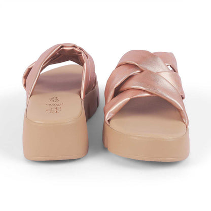 Stroco Champagne Women's Vegan-Friendly Chunky Sole Wedges Tresmode