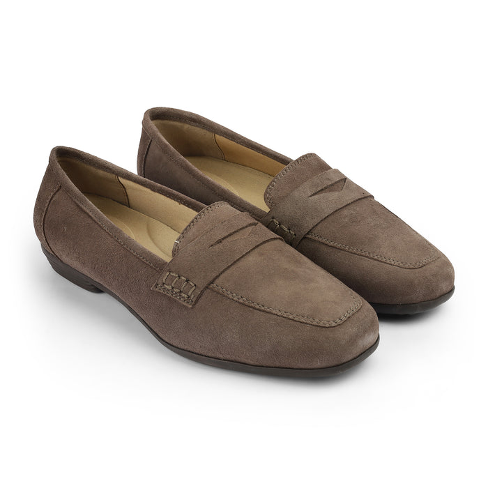 Women's Suede Leather Loafers Tresmode