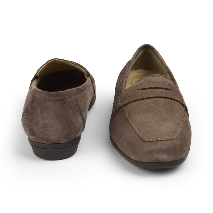 Women's Round Toe-shape Leather Loafers Tresmode
