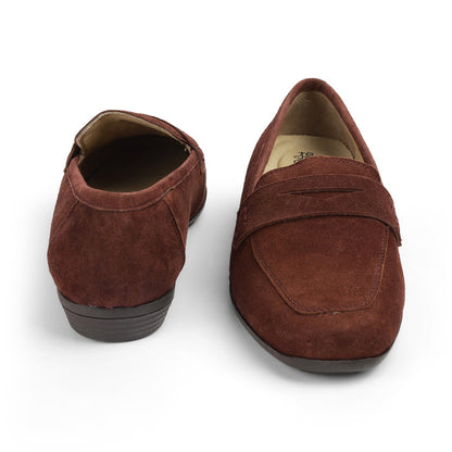 Women's Round Toe-shape Leather Loafers Tresmode