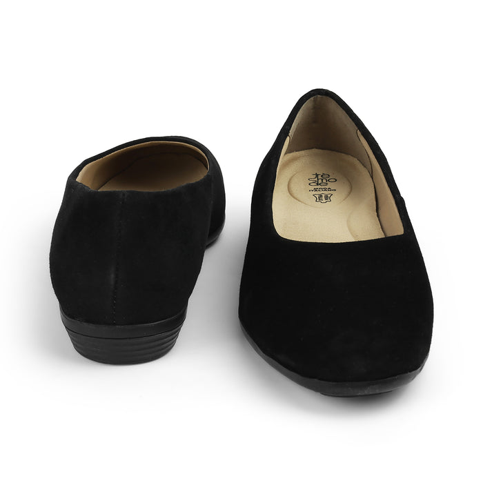 Women's Square Toe-shape Leather Ballerinas Tresmode
