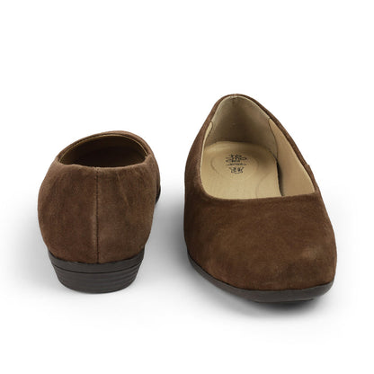 Women's Square Toe-shape Leather Ballerinas Tresmode