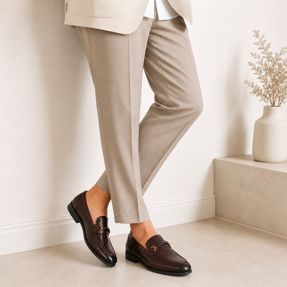 Tresmode Sweb Brown Men's Leather Loafers