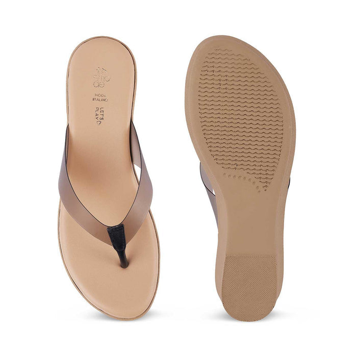 Ternto Black Women's Translucent Wedge Sandals Tresmode Tresmode