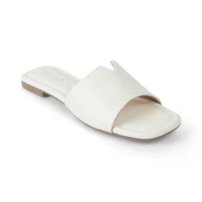 Women's White Flats Tresmode