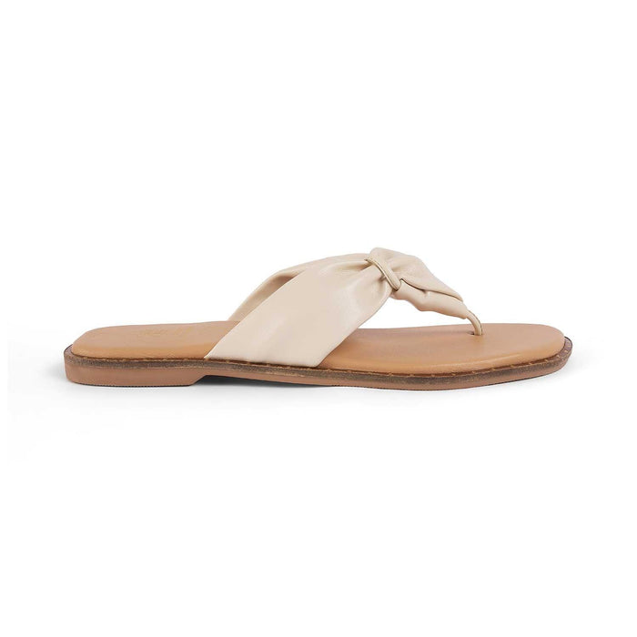 Tie Beige Women's Flats Tresmode