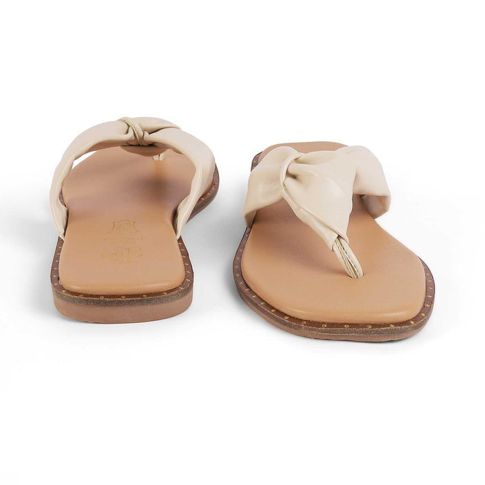 Tie Beige Women's Daily Wear Flats Tresmode