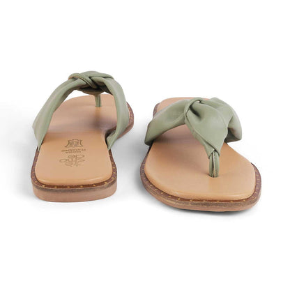 Tie Green Women's Daily Wear Flats Tresmode