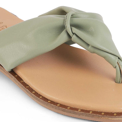 Tie Green Women's Casual Flats Tresmode