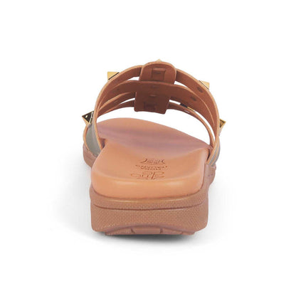 Tonrow Green Women's Golden Studs Flats Tresmode