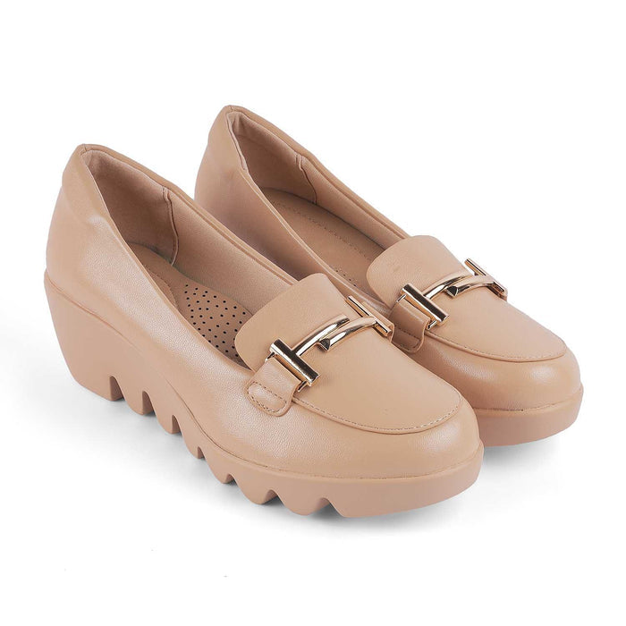 Torock Tan Women's TPR Sole Wedge Sandals Tresmode