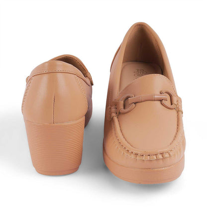Trebien Tan Women's Vegan-friendly Wedge Loafers Tresmode