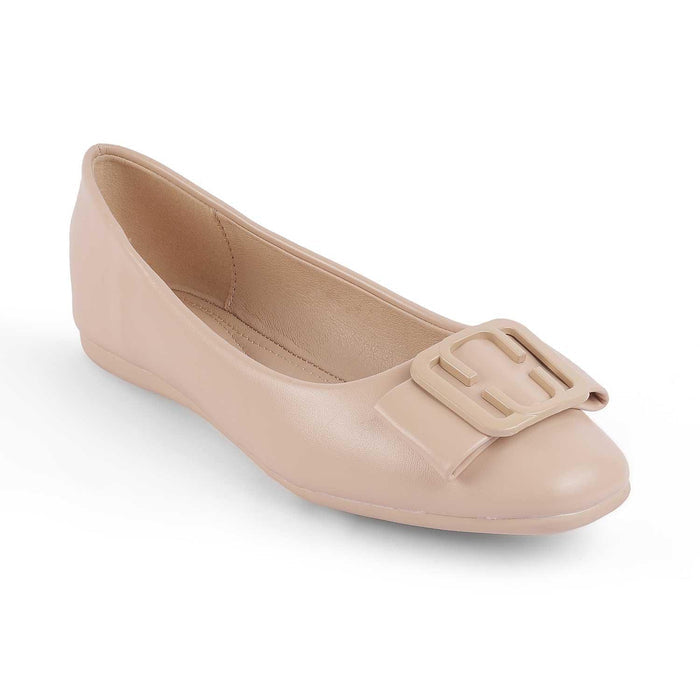 Tregamo Beige Women's Vegan-Friendly Ballerinas Tresmode