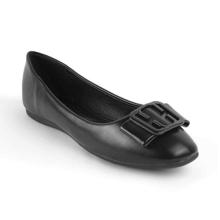 Tregamo Black Women's Vegan-Friendly Ballerinas Tresmode