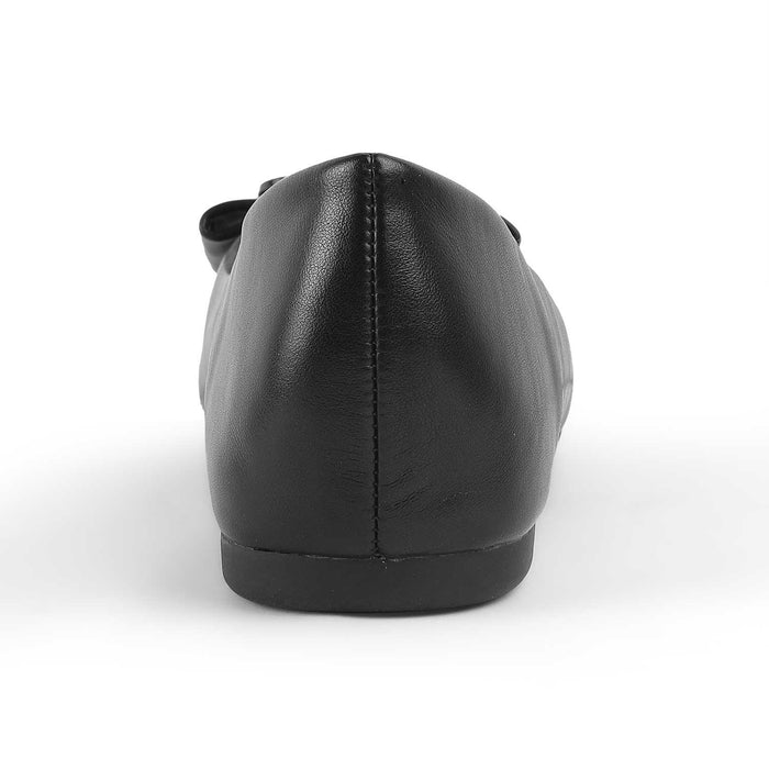 Tregamo Black Women's Round Shape Ballerinas Tresmode