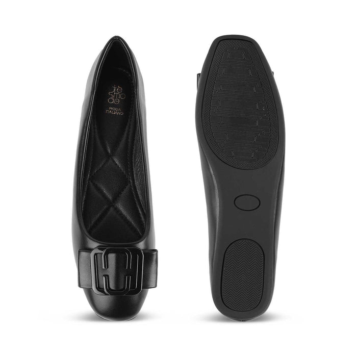 Tregamo Black Women's Everyday Wear Ballerinas Tresmode