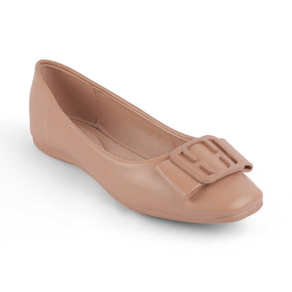 Tregamo Tan Women's Vegan-Friendly Ballerinas Tresmode
