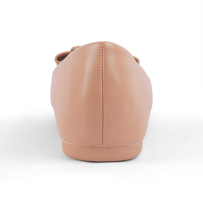 Tregamo Tan Women's Round Shape Ballerinas Tresmode