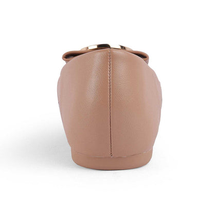 Trego Tan Women's Round Shape Ballerinas Tresmode