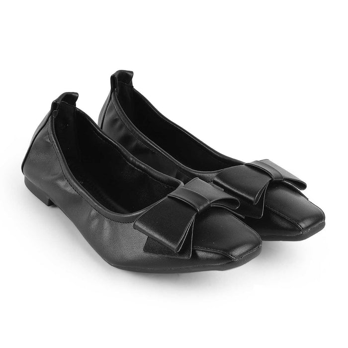 Treiu Black Women's TPR Sole Ballerinas Tresmode