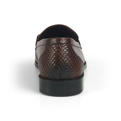 Men's Cognac Leather Loafers Tresmode