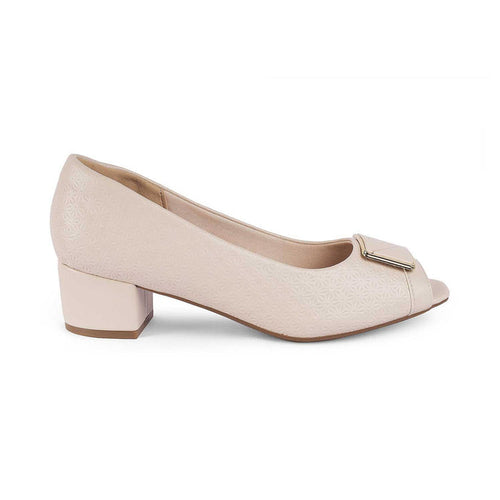Treroy Beige Women's Peep Toe Sandals Tresmode