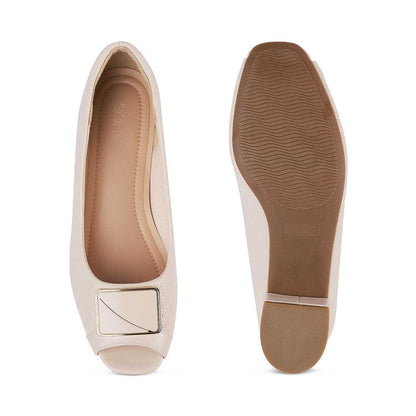 Treroy Beige Women's Trendy Peep-toe Sandals Tresmode