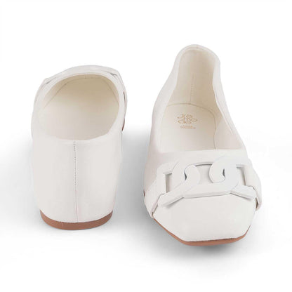 Tresx White Women's Stylish Ballerinas Tresmode