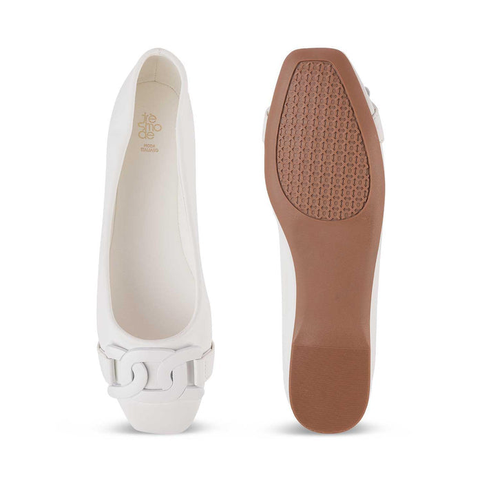 Tresx White Women's Chic Ballerinas Tresmode